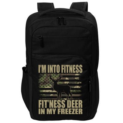 Hunting IM Into Fitness FitNess Deer In My Freezer Gift Impact Tech Backpack