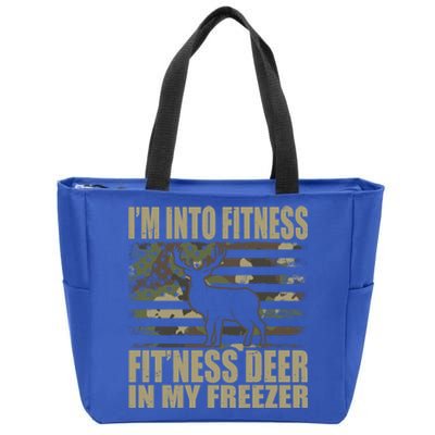 Hunting IM Into Fitness FitNess Deer In My Freezer Gift Zip Tote Bag