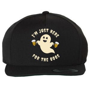 Halloween Ing Im Just Here For The Boos Gift Wool Snapback Cap