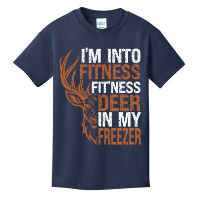 Huntingshirt IM Into Fitness Deer Freezer Funny Hunter Dad Kids T-Shirt