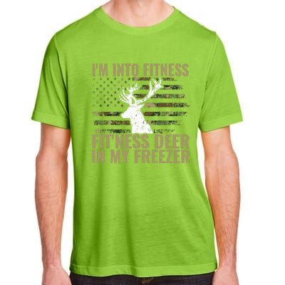 Hunting I'm Into Fitness Deer Freezer Funny Hunter Dad  Adult ChromaSoft Performance T-Shirt