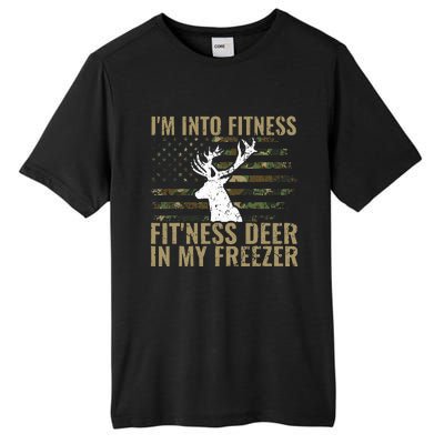 Hunting I'm Into Fitness Deer Freezer Funny Hunter Dad  Tall Fusion ChromaSoft Performance T-Shirt