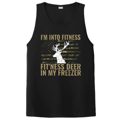 Hunting I'm Into Fitness Deer Freezer Funny Hunter Dad  PosiCharge Competitor Tank