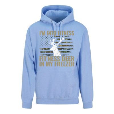 Hunting I'm Into Fitness Deer Freezer Funny Hunter Dad  Unisex Surf Hoodie