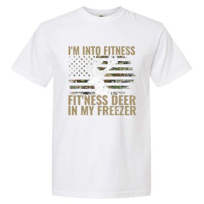 Hunting I'm Into Fitness Deer Freezer Funny Hunter Dad  Garment-Dyed Heavyweight T-Shirt