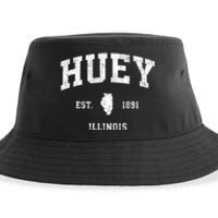 Huey Illinois Il Vintage Athletic Sports Sustainable Bucket Hat