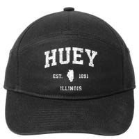 Huey Illinois Il Vintage Athletic Sports 7-Panel Snapback Hat