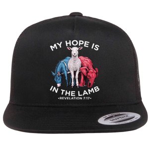 Hope Is In The Lamb My Christian God Jesus Humor Flat Bill Trucker Hat