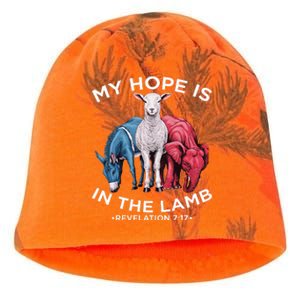 Hope Is In The Lamb My Christian God Jesus Humor Kati - Camo Knit Beanie