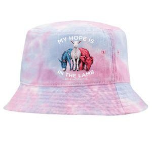 Hope Is In The Lamb My Christian God Jesus Humor Tie-Dyed Bucket Hat