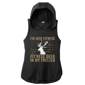 Hunting I'm Into Fitness Deer Freezer  Ladies PosiCharge Tri-Blend Wicking Draft Hoodie Tank