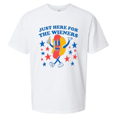 Hotdog IM Just Here For The Wieners Sueded Cloud Jersey T-Shirt