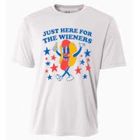 Hotdog IM Just Here For The Wieners Cooling Performance Crew T-Shirt