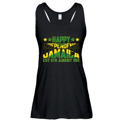 Happy Independence Jamaica Est 6th August 1962 Jamaican Flag Ladies Essential Flowy Tank