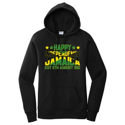 Happy Independence Jamaica Est 6th August 1962 Jamaican Flag Women's Pullover Hoodie