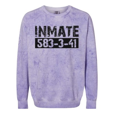 Halloween Inmate Jail Costume Colorblast Crewneck Sweatshirt