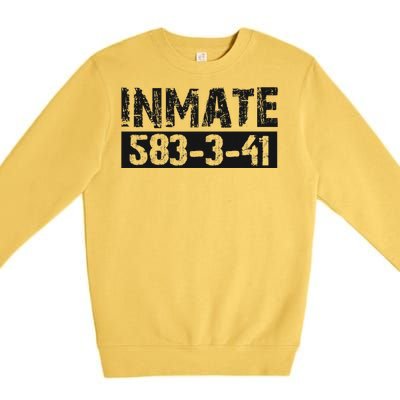 Halloween Inmate Jail Costume Premium Crewneck Sweatshirt