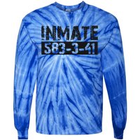 Halloween Inmate Jail Costume Tie-Dye Long Sleeve Shirt