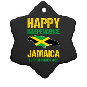 Happy Independence Jamaica Est 6th August 1962 Jamaican Ceramic Star Ornament