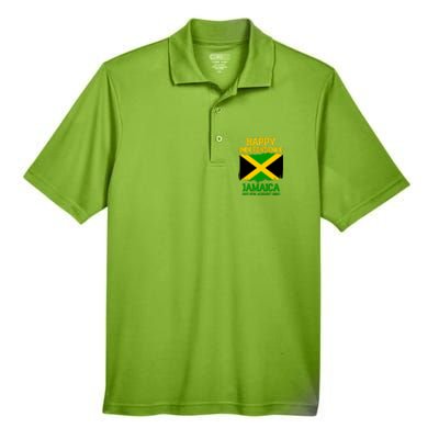 Happy Independence Jamaica Est 6th August 1962 Jamaican Flag Men's Origin Performance Pique Polo