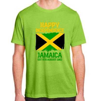 Happy Independence Jamaica Est 6th August 1962 Jamaican Flag Adult ChromaSoft Performance T-Shirt