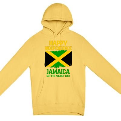 Happy Independence Jamaica Est 6th August 1962 Jamaican Flag Premium Pullover Hoodie