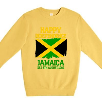 Happy Independence Jamaica Est 6th August 1962 Jamaican Flag Premium Crewneck Sweatshirt