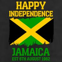 Happy Independence Jamaica Est 6th August 1962 Jamaican Flag 7 Panel Mesh Trucker Snapback Hat