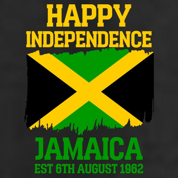 Happy Independence Jamaica Est 6th August 1962 Jamaican Flag 7 Panel Mesh Trucker Snapback Hat