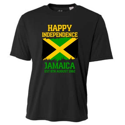 Happy Independence Jamaica Est 6th August 1962 Jamaican Flag Cooling Performance Crew T-Shirt