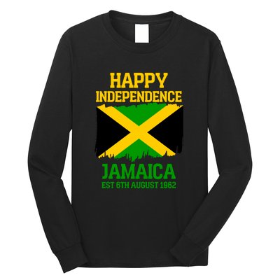 Happy Independence Jamaica Est 6th August 1962 Jamaican Flag Long Sleeve Shirt