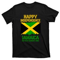 Happy Independence Jamaica Est 6th August 1962 Jamaican Flag T-Shirt