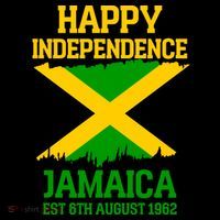 Happy Independence Jamaica Est 6th August 1962 Jamaican Flag Tall T-Shirt