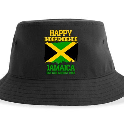 Happy Independence Jamaica Est 6th August 1962 Jamaican Flag Sustainable Bucket Hat