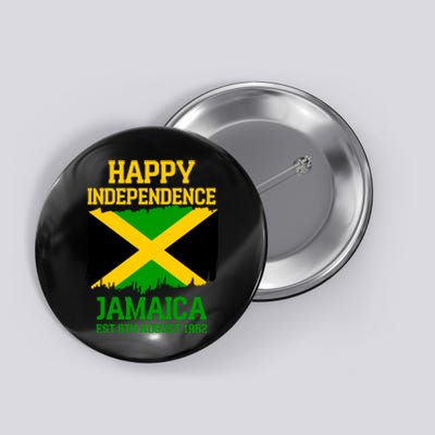 Happy Independence Jamaica Est 6th August 1962 Jamaican Flag Button