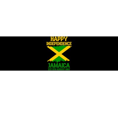 Happy Independence Jamaica Est 6th August 1962 Jamaican Flag Bumper Sticker