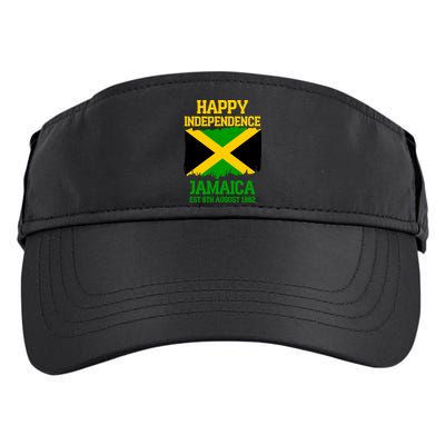Happy Independence Jamaica Est 6th August 1962 Jamaican Flag Adult Drive Performance Visor