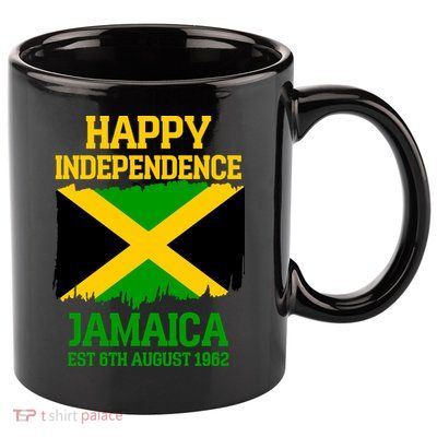 Happy Independence Jamaica Est 6th August 1962 Jamaican Flag 11oz C Handle Ceramic Mug