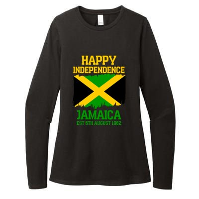 Happy Independence Jamaica Est 6th August 1962 Jamaican Flag Womens CVC Long Sleeve Shirt