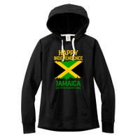 Happy Independence Jamaica Est 6th August 1962 Jamaican Flag Women's Fleece Hoodie