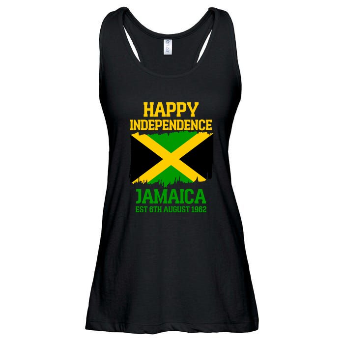 Happy Independence Jamaica Est 6th August 1962 Jamaican Flag Ladies Essential Flowy Tank