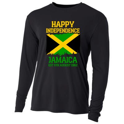 Happy Independence Jamaica Est 6th August 1962 Jamaican Flag Cooling Performance Long Sleeve Crew