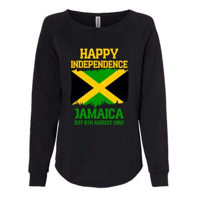 Happy Independence Jamaica Est 6th August 1962 Jamaican Flag Womens California Wash Sweatshirt