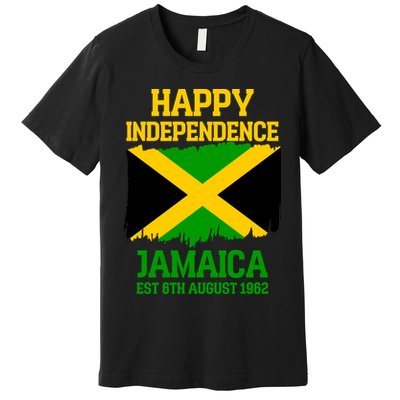 Happy Independence Jamaica Est 6th August 1962 Jamaican Flag Premium T-Shirt