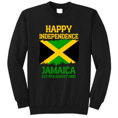 Happy Independence Jamaica Est 6th August 1962 Jamaican Flag Tall Sweatshirt