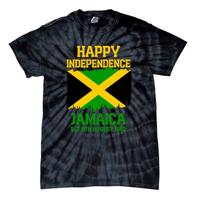 Happy Independence Jamaica Est 6th August 1962 Jamaican Flag Tie-Dye T-Shirt