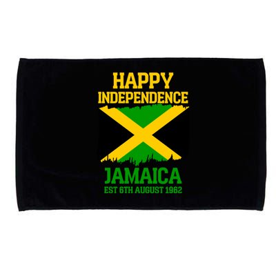 Happy Independence Jamaica Est 6th August 1962 Jamaican Flag Microfiber Hand Towel