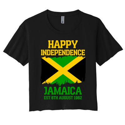 Happy Independence Jamaica Est 6th August 1962 Jamaican Flag Crop Top
