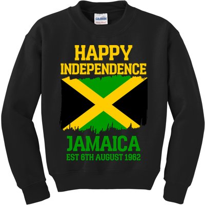 Happy Independence Jamaica Est 6th August 1962 Jamaican Flag Kids Sweatshirt