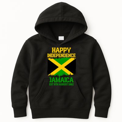 Happy Independence Jamaica Est 6th August 1962 Jamaican Flag Kids Hoodie